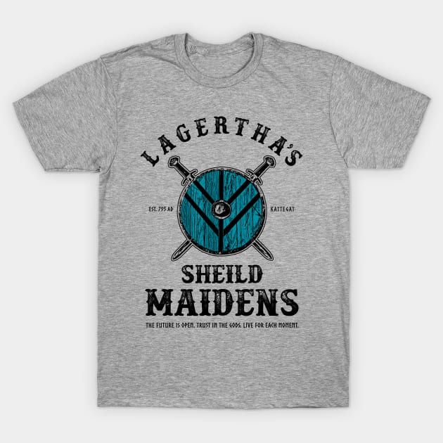 Lagertha's Shield Maidens - Viking Warrior Shieldmaiden T-Shirt by rycotokyo81